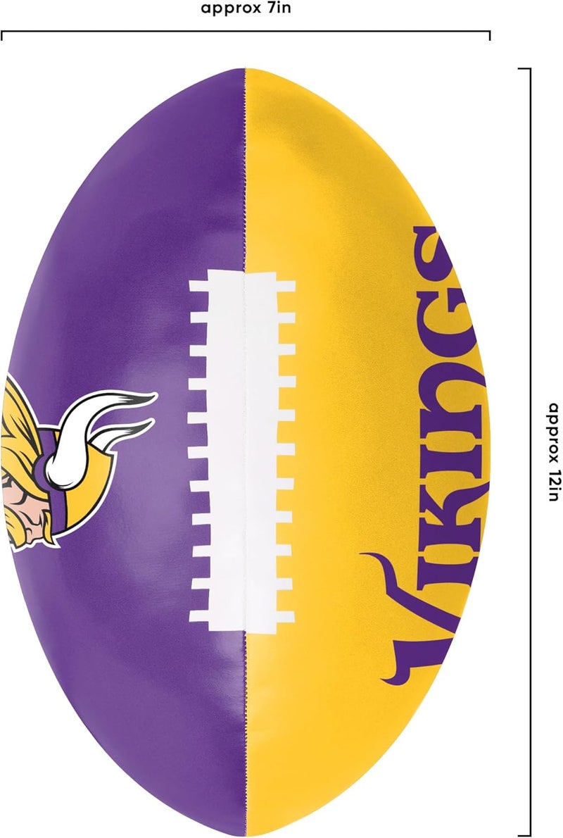 FOCO NFL Unisex-Adult NFL Team Logo Squish Soft Ball 12" PVC Football - Image 3